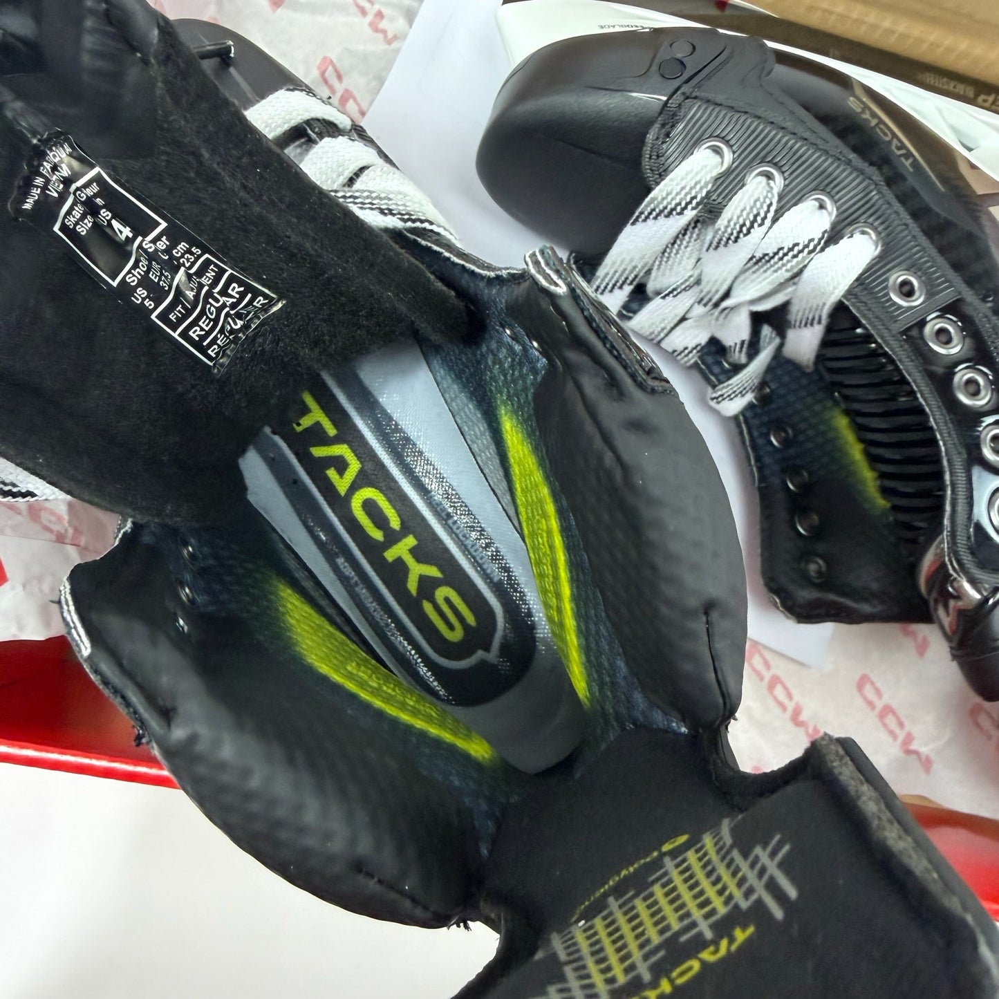 Brand New Retail CCM Tacks XF Pro Skates - Size 4 - Regular