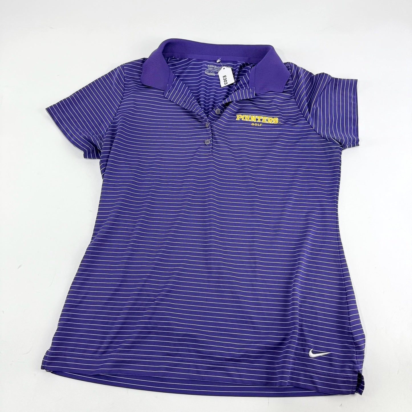 Used Womens Purple Nike UWSP Pointers Golf Polo | Womens Large | E303 - Top Flight Hockey