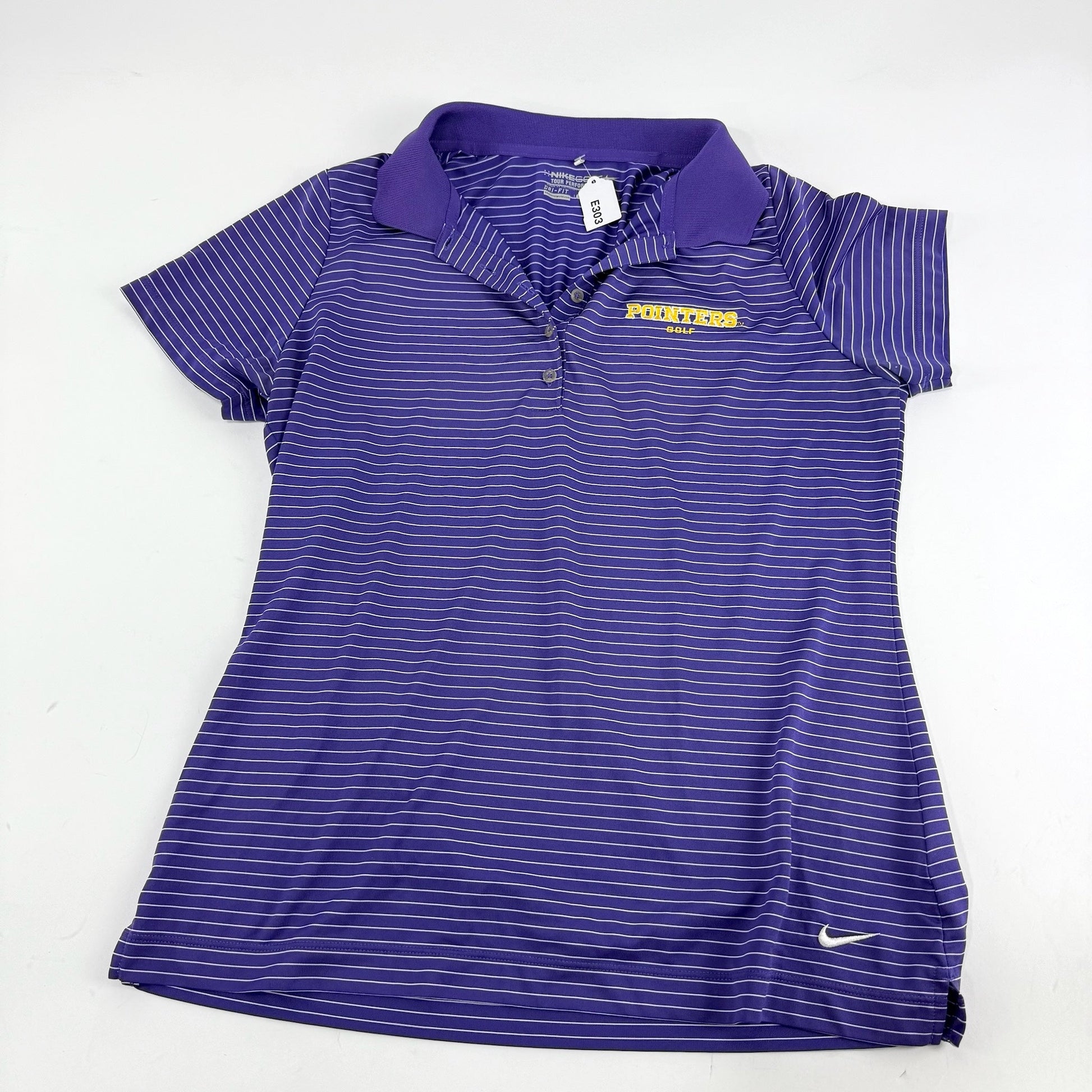Used Womens Purple Nike UWSP Pointers Golf Polo | Womens Large | E303 - Top Flight Hockey
