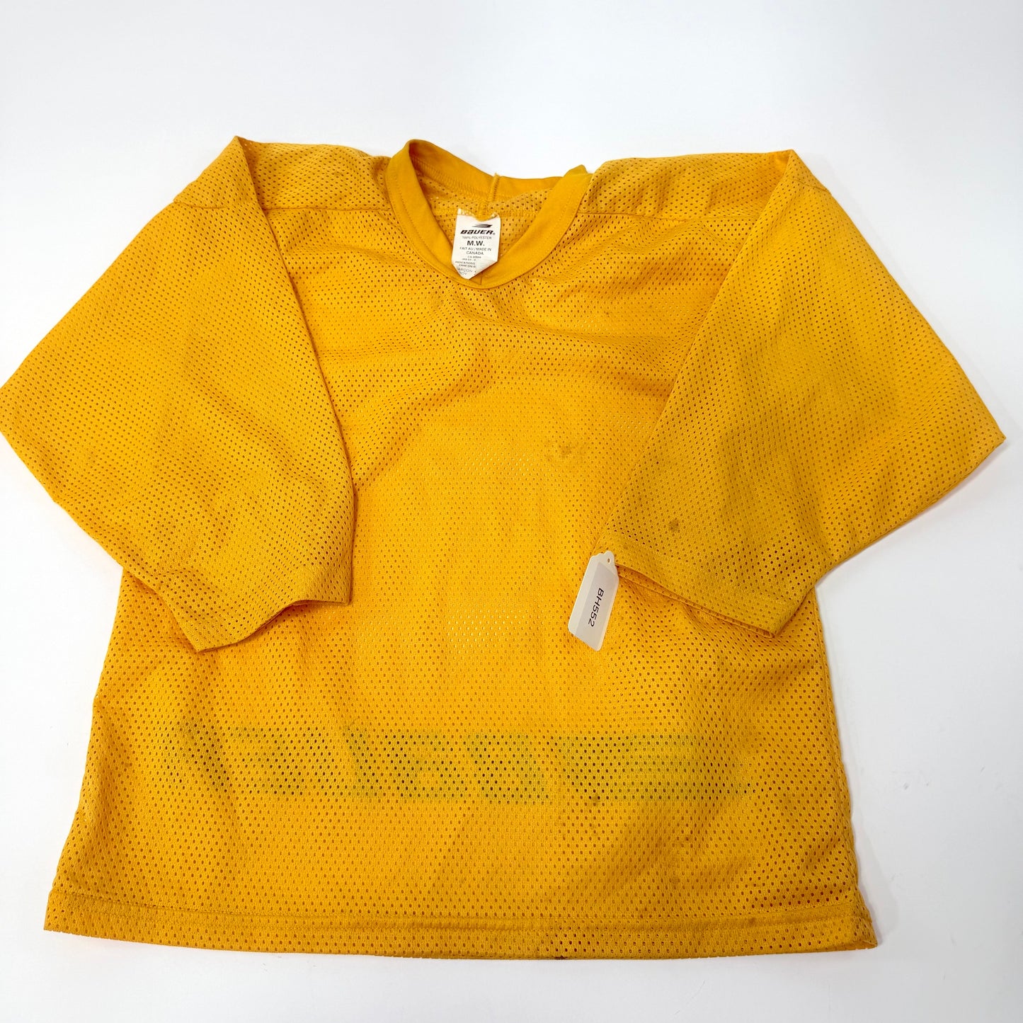Used Yellow Bauer Mesh Practice Jersey | Junior Small | BH552 - Top Flight Hockey