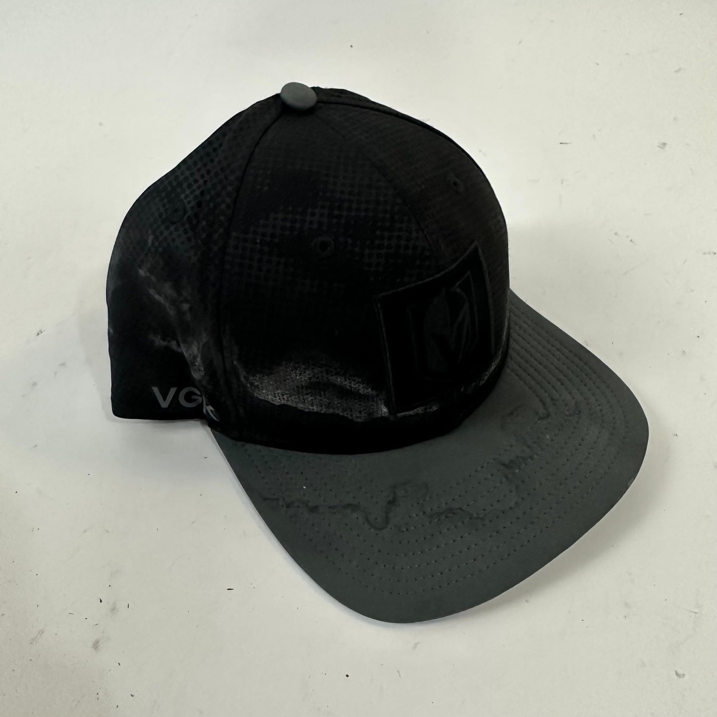 Used Black and Grey Vegas Golden Knights Snapback Hat - Team Issued
