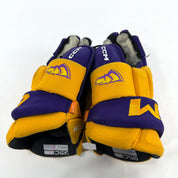 Used Yellow and Purple CCM Jetspeed Gloves | 14" | E551 - Top Flight Hockey