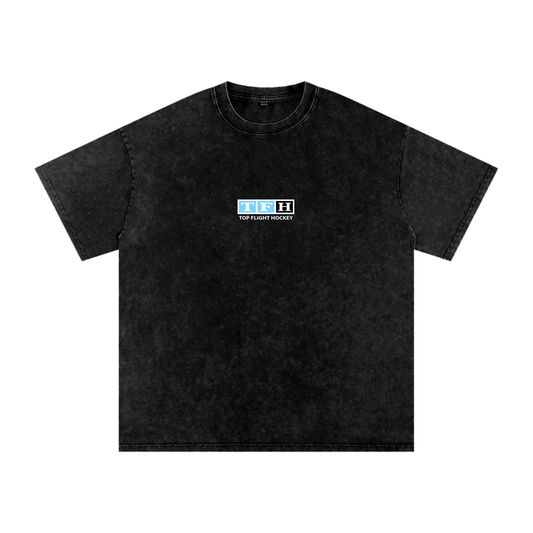 TFH Washed Oversized Tee | Ice Blue Logo