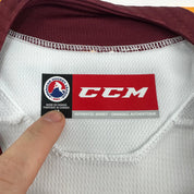 Brand New Home Authentic Chicago Wolves AHL Quicklite Game Jersey - MIC Made in Canada Size 52 - Top Flight Hockey