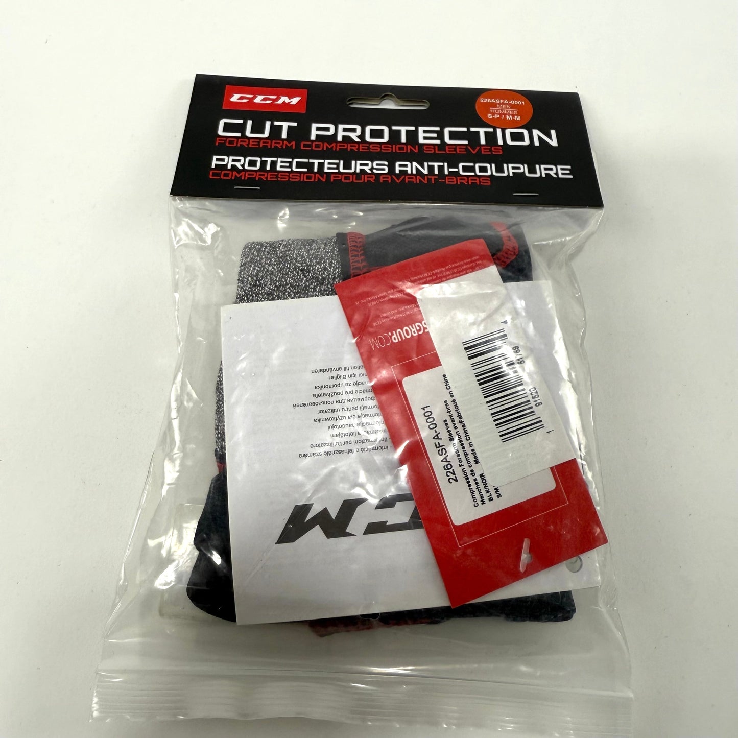 New Mens CCM Cut Resistant Forearm Sleeves - Pair | Senior S/M | #191520517694