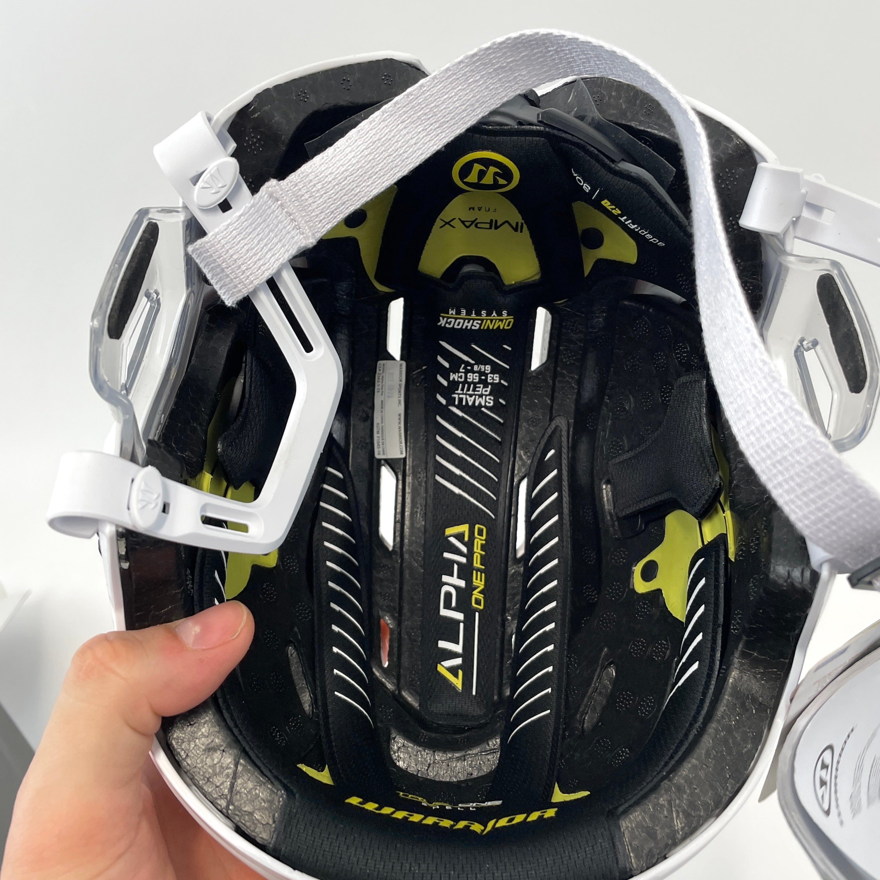 Brand New White Warrior Alpha One Pro Helmet | Senior Small - Top Flight Hockey
