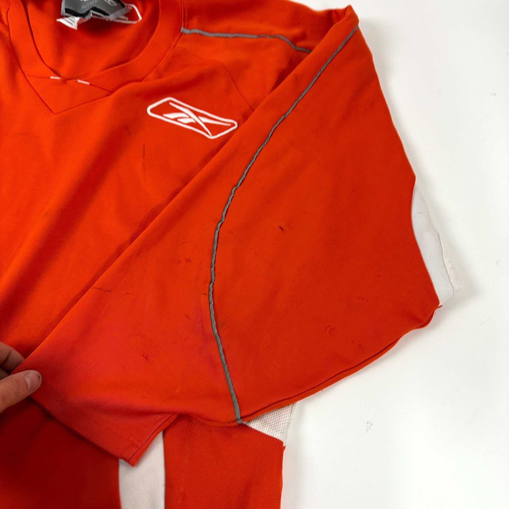 Used Blank Orange Reebok Practice Jersey | Senior XXL | Q407 - Top Flight Hockey
