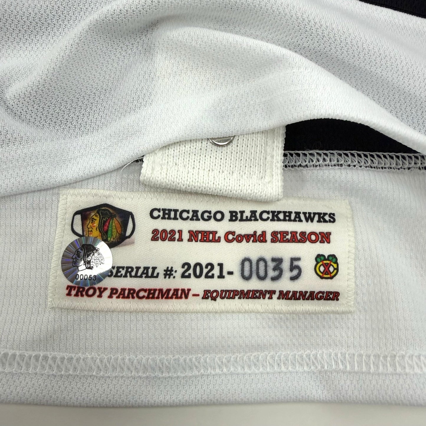 Madison Bowey #29 Home Chicago Blackhawks Team Issued Jersey 2020-2021, Set 1 | 35-53