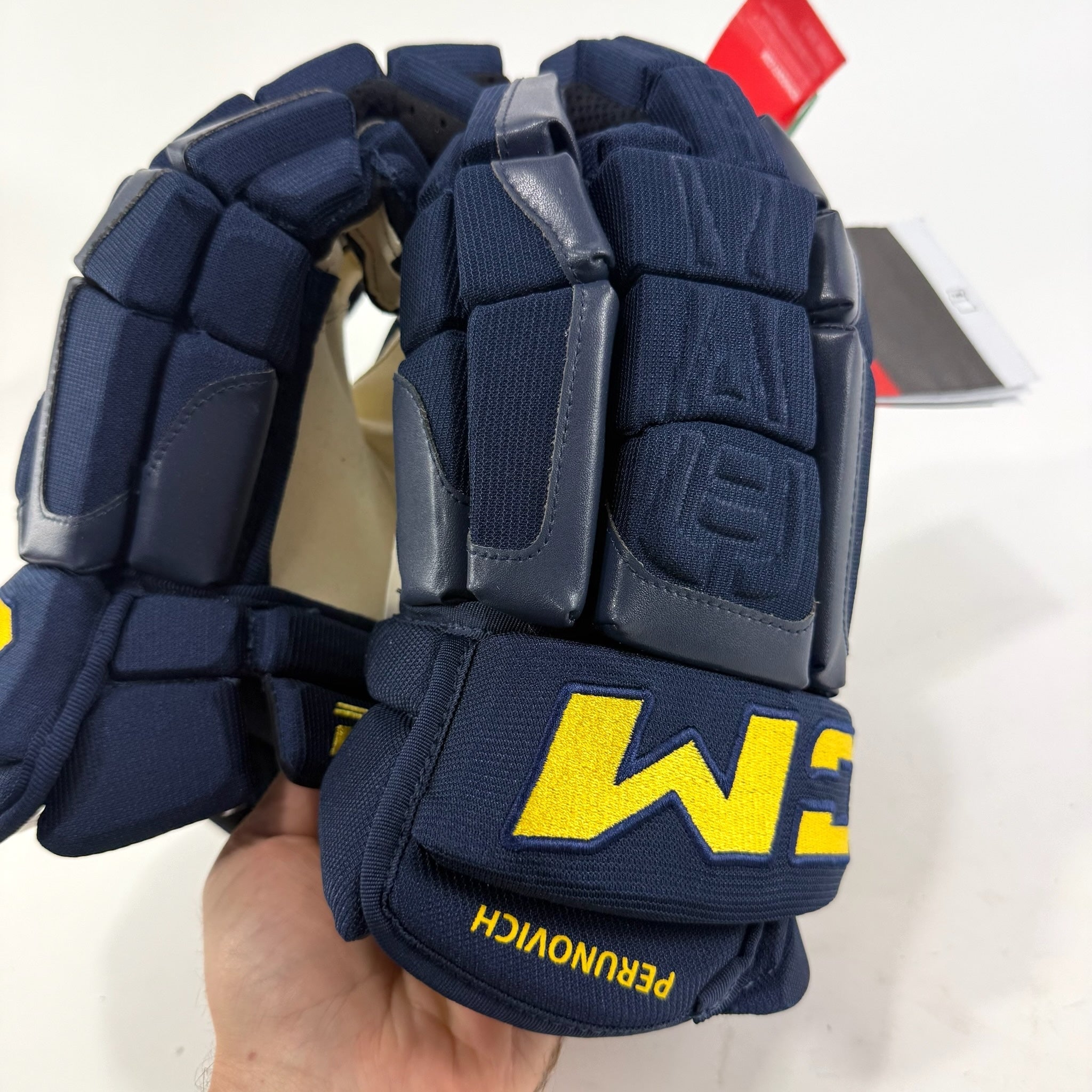New Navy STL Blues CCM HGCL Pro Gloves | 14" | Perunovic | D181 - Top Flight Hockey