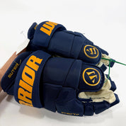 Used Navy STL Blues Warrior Alpha DX Pro Gloves | 14" | Suter | D169 - Top Flight Hockey