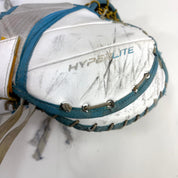 Used White/yellow/blue Bauer Vapor Hyperlite Full Right Goalie Set | 37+ (XXL) - Top Flight Hockey