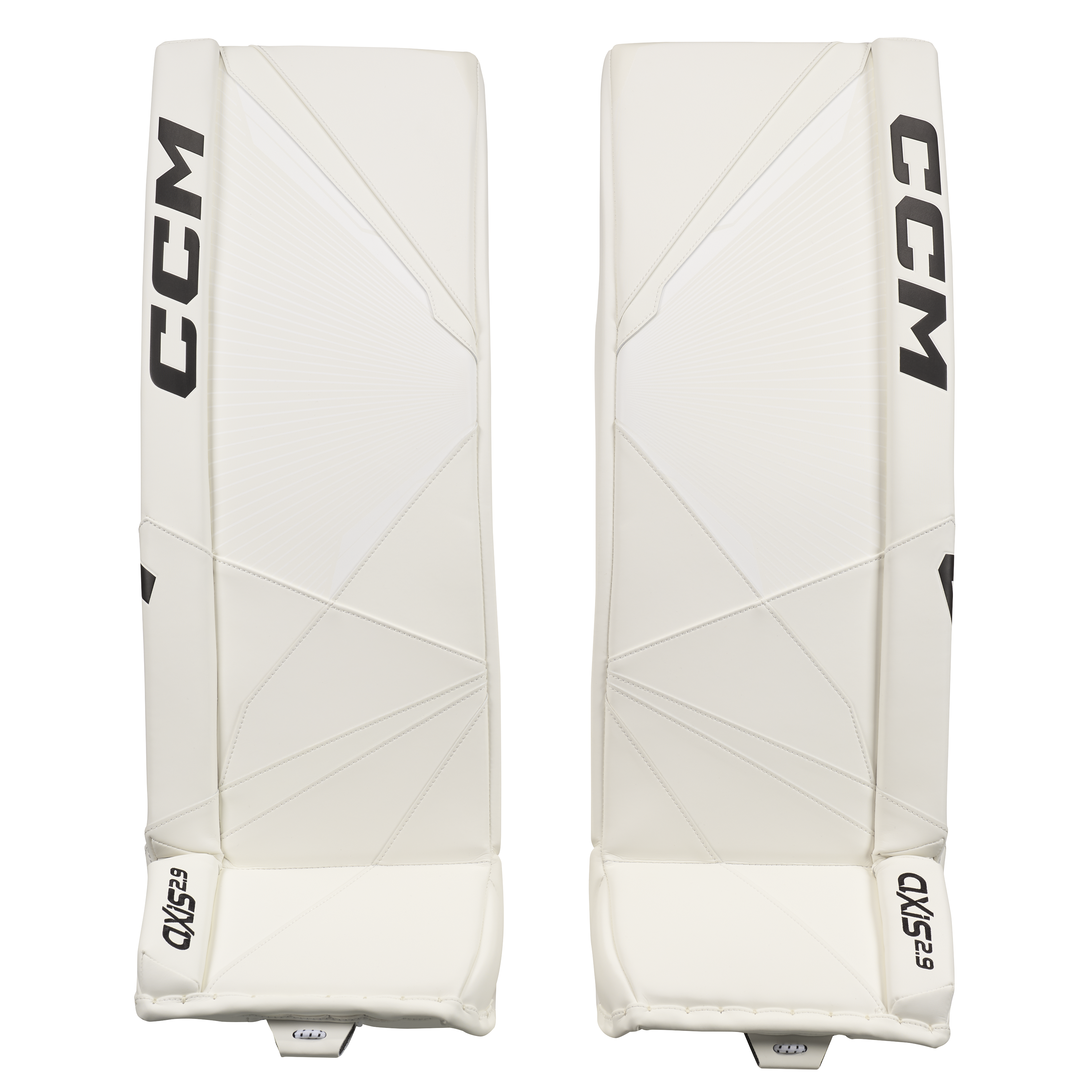 New CCM White Axis 2.9 Goalie Pads | 35+2" | #191520438333 - Top Flight Hockey