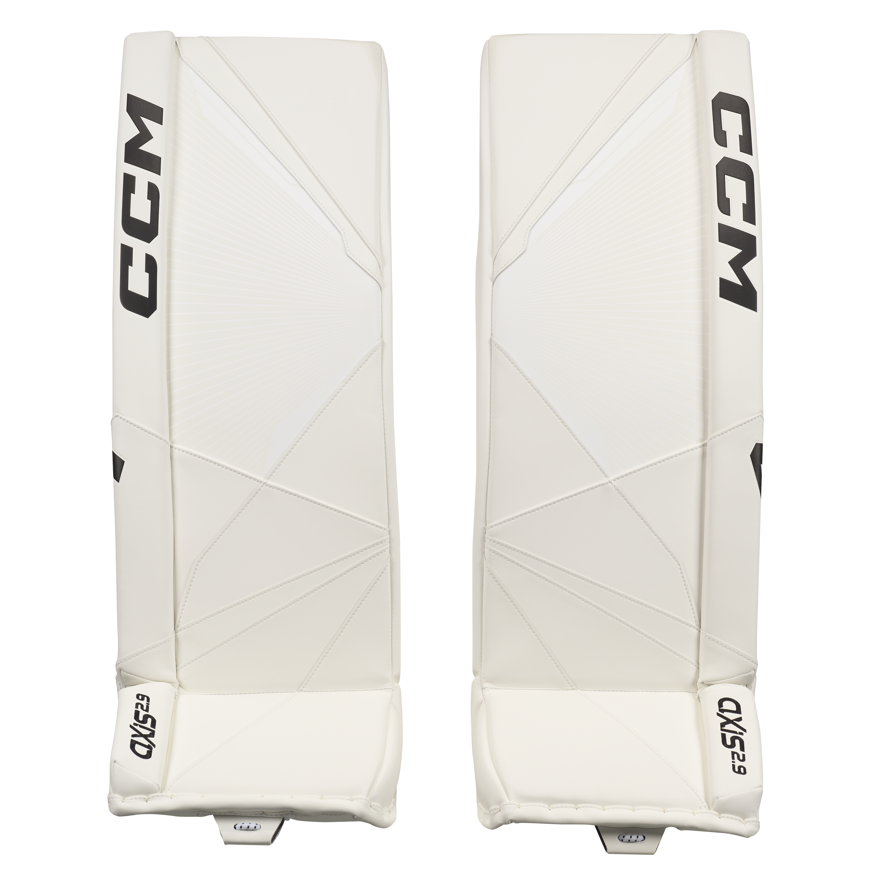 New CCM White Axis 2.9 Goalie Pads | 35+2" | #191520438333 - Top Flight Hockey