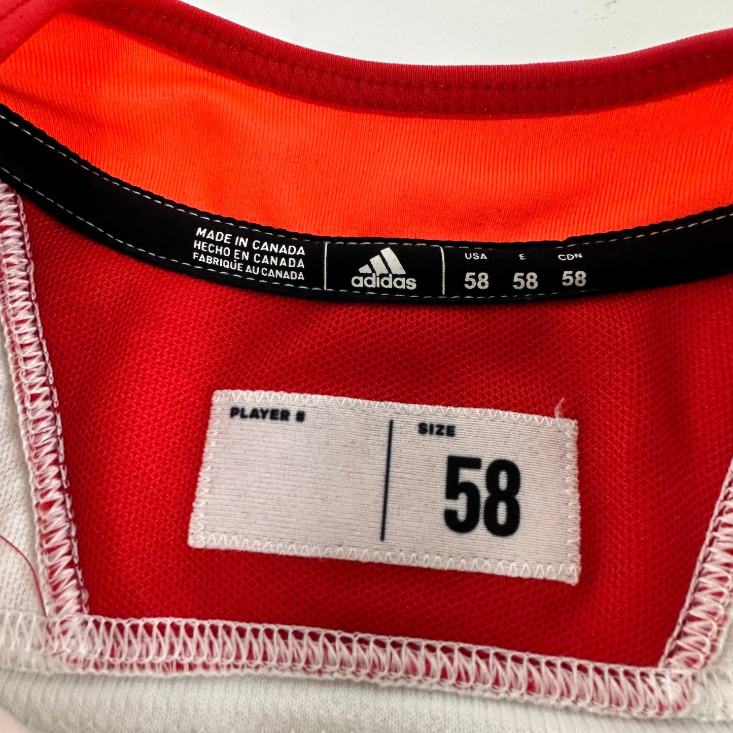 FELCMAN #75 - White Chicago Blackhawks Camp / Practice Jersey - Adidas MIC Size 58