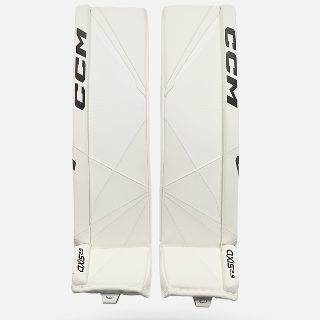 New CCM White Axis 2.9 Goalie Pads | 31+1" | #191520438357 - Top Flight Hockey