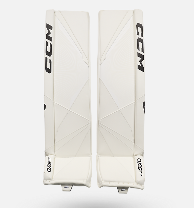New CCM White Axis 2.9 Goalie Pads | 31+1" | #191520438357 - Top Flight Hockey