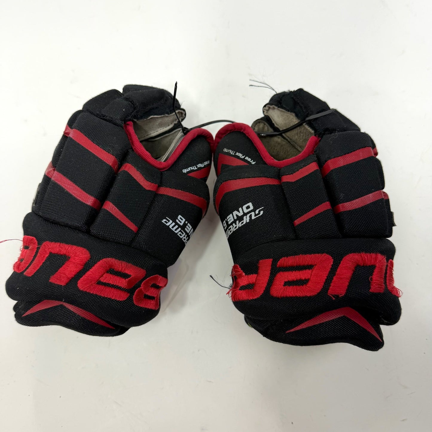 Used Black and Red Bauer Supreme ONE.6 Gloves | 10" | AB460