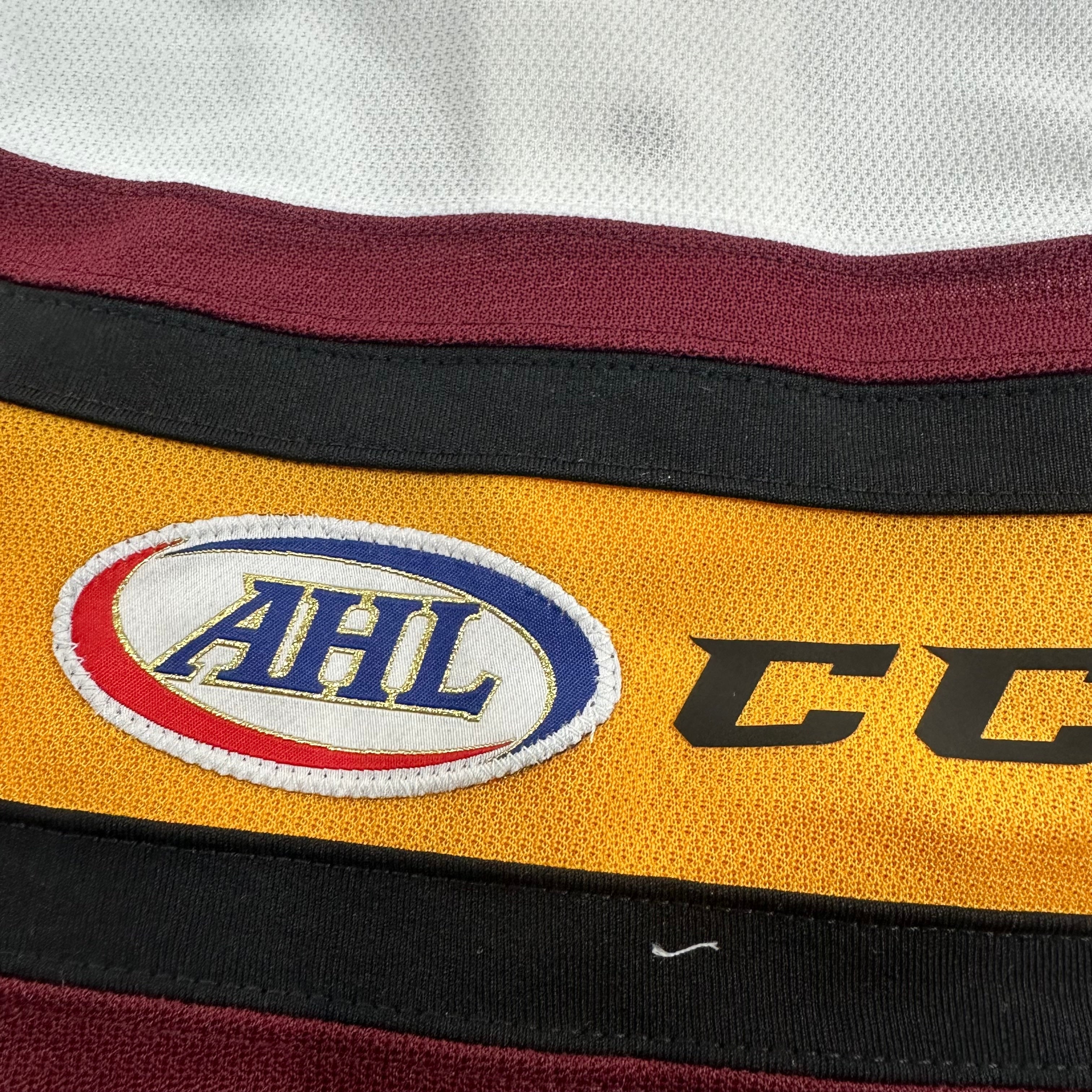 Brand New Home Authentic Chicago Wolves AHL Quicklite Game Jersey - MIC Made in Canada Size 60 - Top Flight Hockey