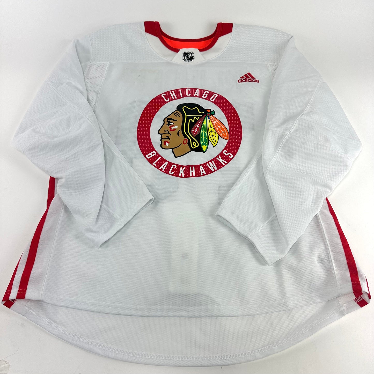 NIJHOFF #79 - White Chicago Blackhawks Camp / Practice Jersey - Adidas MIC Size 56