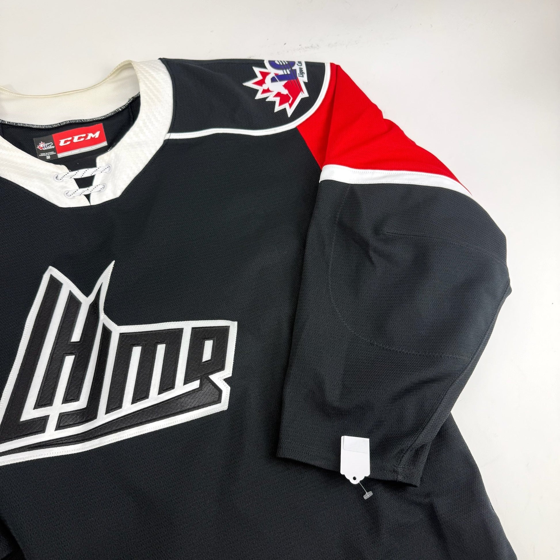 Used Black/Red/White QMJHL Jersey | Size 56 | J693 - Top Flight Hockey
