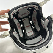 Used White CCM V10 Helmet | Small | L341 - Top Flight Hockey