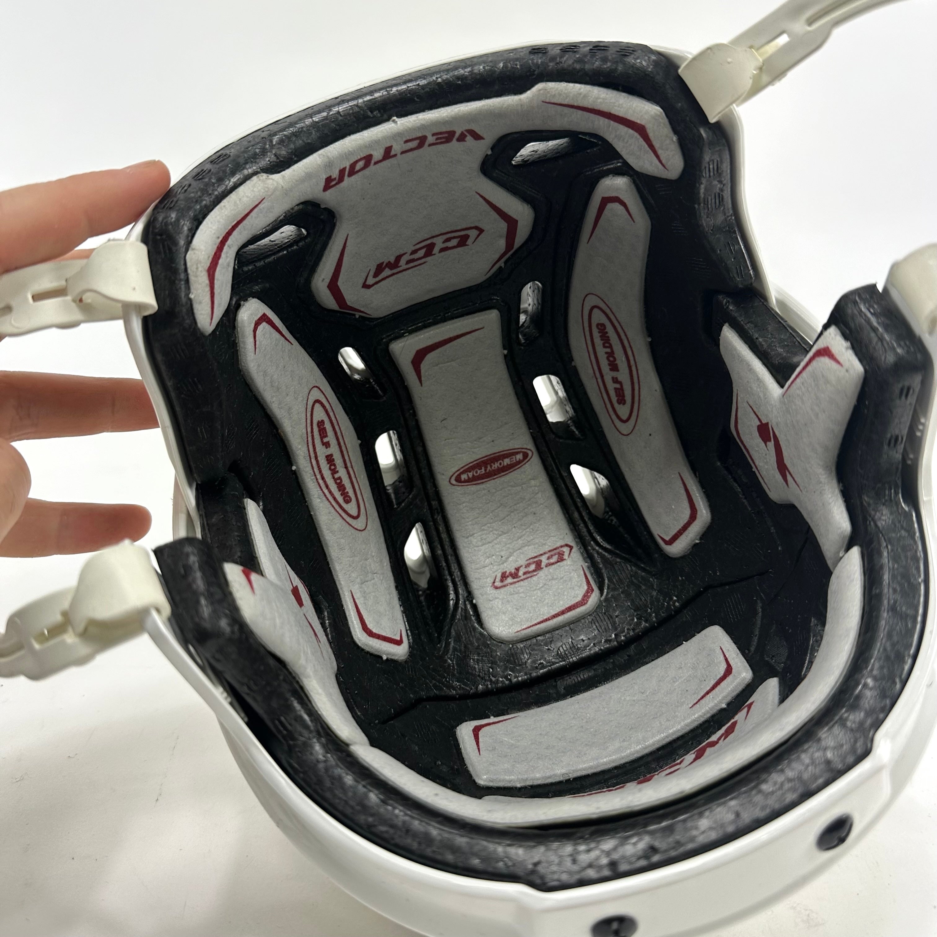 Used White CCM V10 Helmet | Small | L341 - Top Flight Hockey