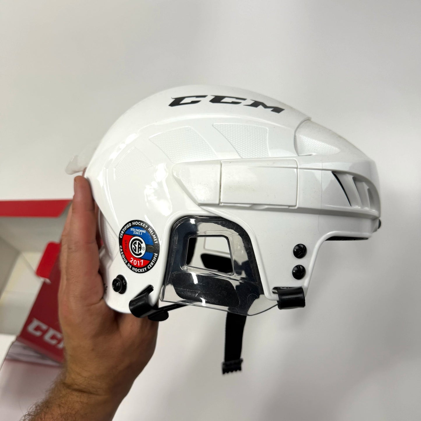 New White CCM FL60 Helmet | Small | AB740