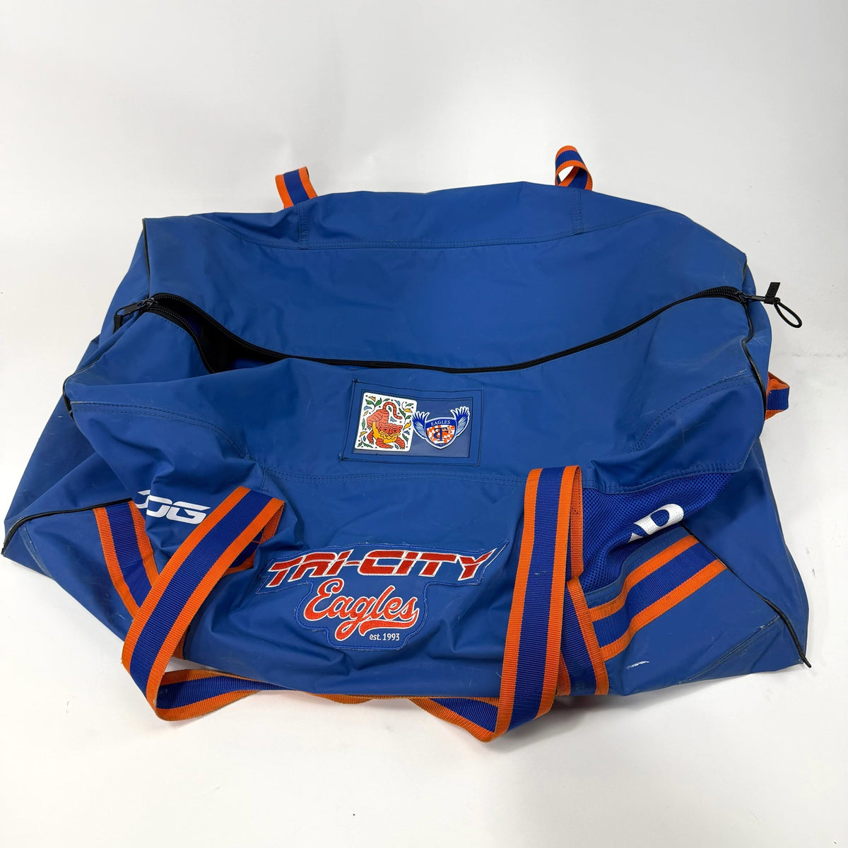Used Royal and Orange JOG Tri City Eagles Player Bag | AB164 - Top Flight Hockey