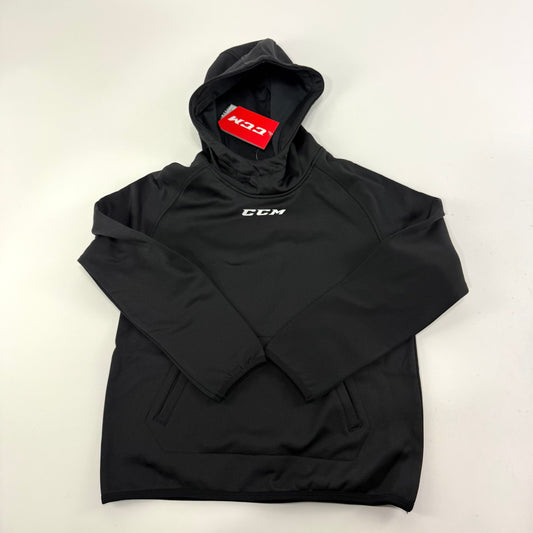 New Black CCM Youth Pullover Performance Fleece Hoodie | Youth M | #888600283500