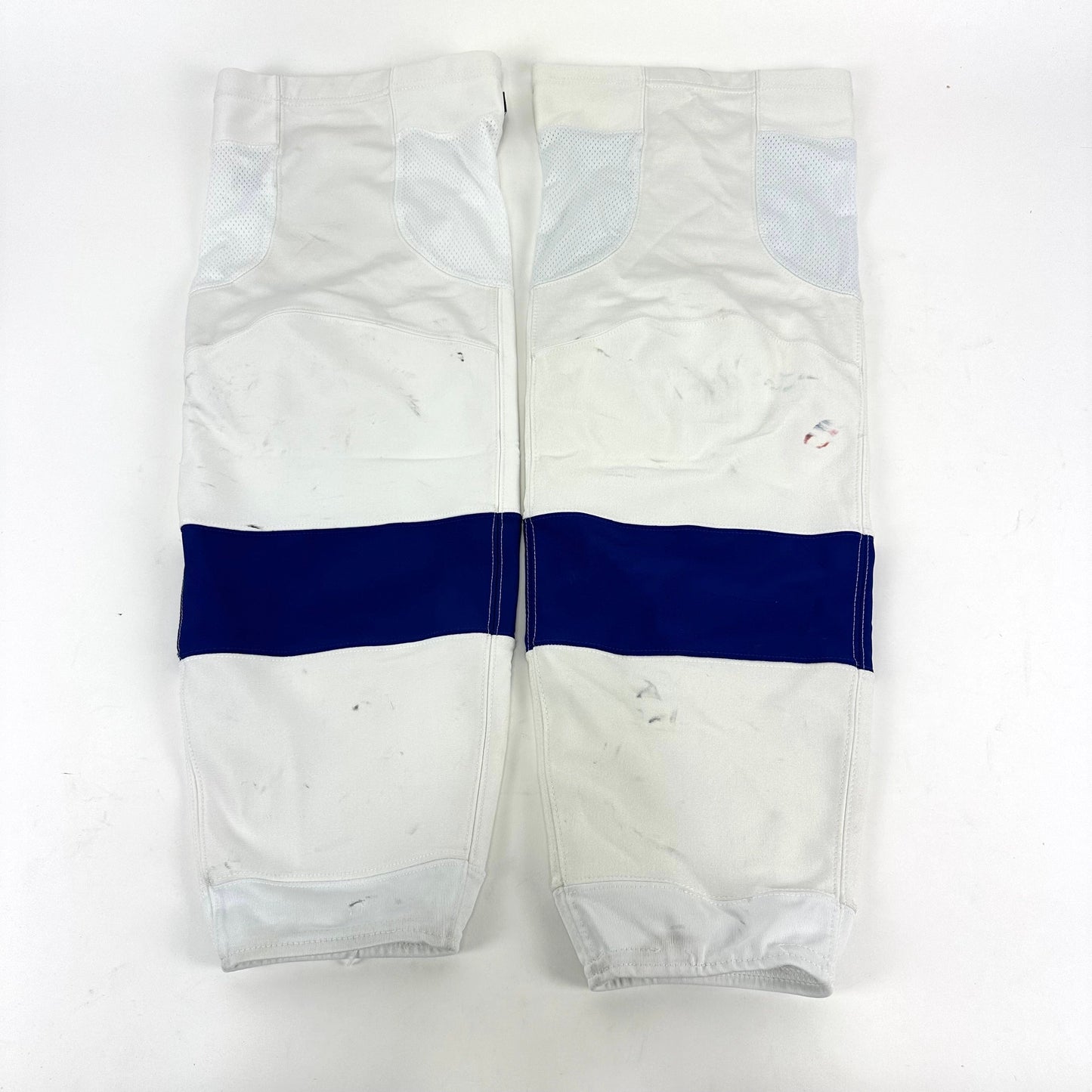 Used - Tampa Bay Lightning Game Socks - White - Adidas Large - Top Flight Hockey