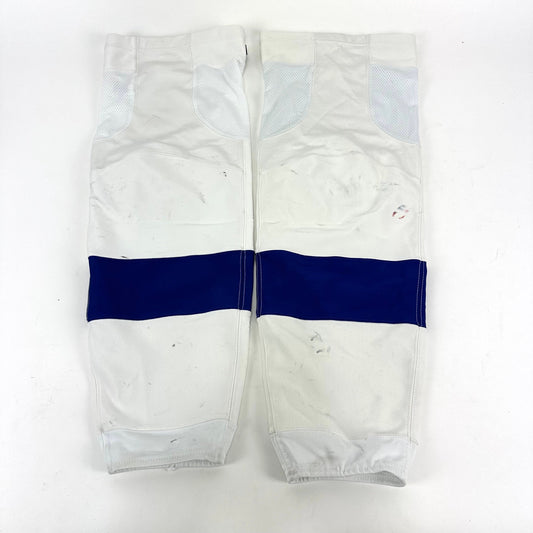 Used - Tampa Bay Lightning Game Socks - White - Adidas Large - Top Flight Hockey