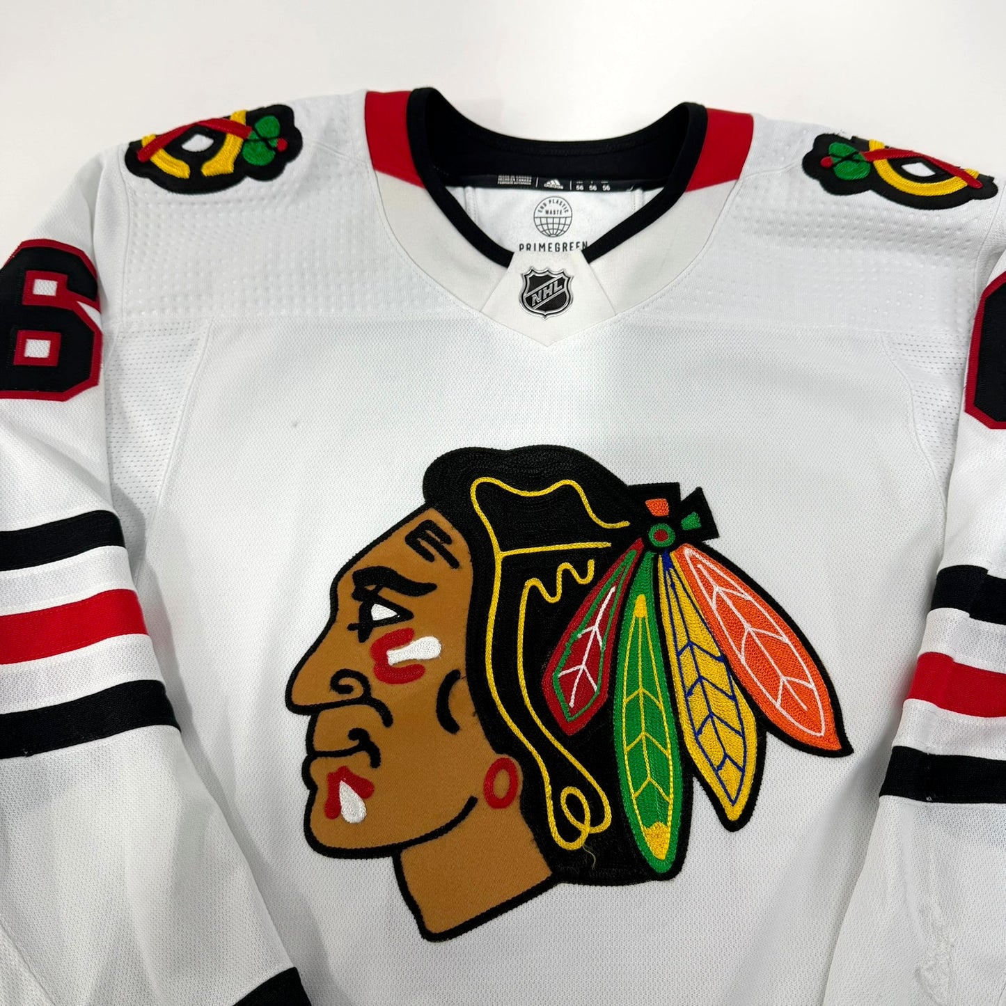 Jake McCabe #6 Away Chicago Blackhawks Game Worn Jersey 2022-2023 | Size 56 | 5896-25522