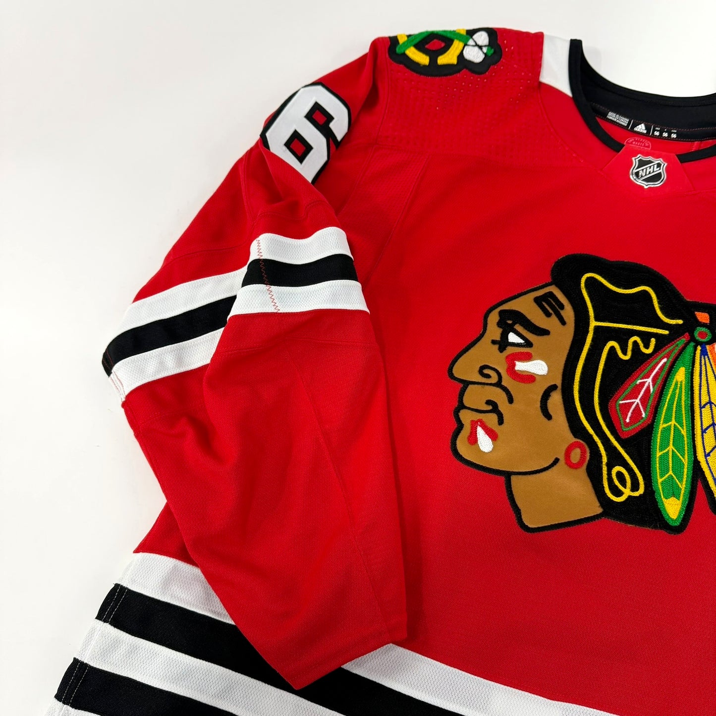 Jake McCabe #6 Home Chicago Blackhawks Game Worn Jersey 2022-2023, Set 2 | Size 56 | 8272-25482