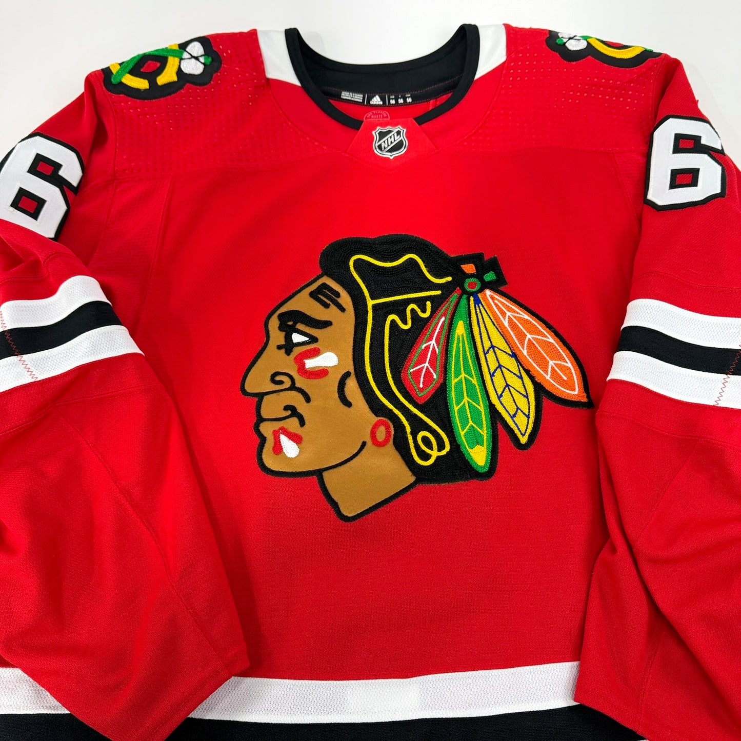 Jake McCabe #6 Home Chicago Blackhawks Game Worn Jersey 2022-2023, Set 2 | Size 56 | 8272-25482