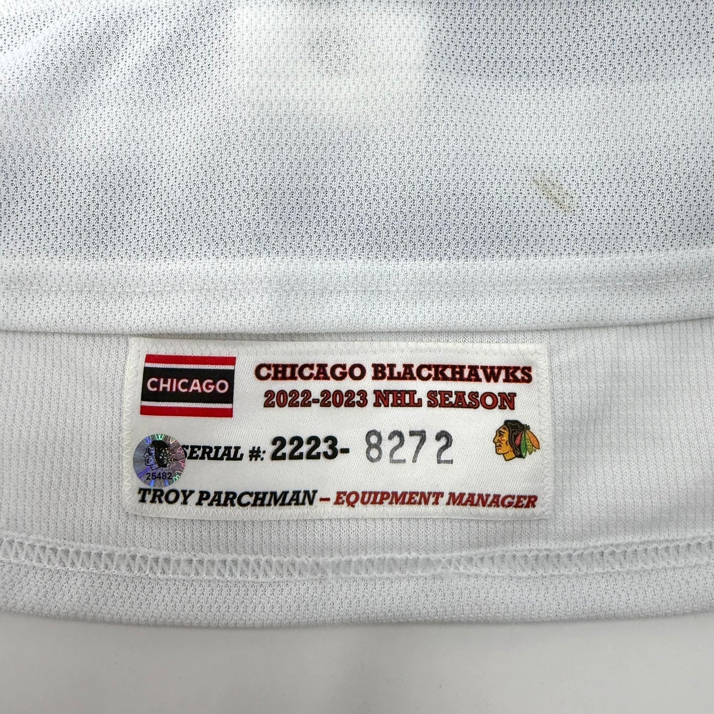 Jake McCabe #6 Home Chicago Blackhawks Game Worn Jersey 2022-2023, Set 2 | Size 56 | 8272-25482