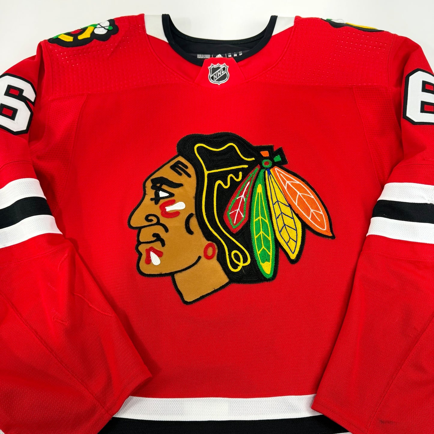 Jake McCabe #6 Home Chicago Blackhawks Game Worn Jersey 2022-2023, Set 1 | Size 56 | 8268-25481