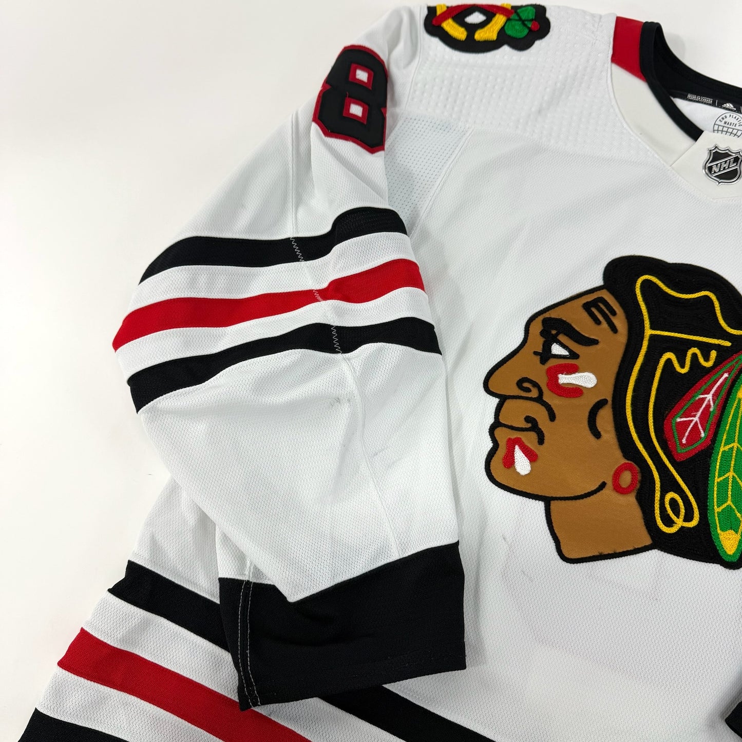 Jack Johnson #8 Away Chicago Blackhawks Game Worn Jersey 2022-2023, Set 2 | Size 58 | 3996-25515