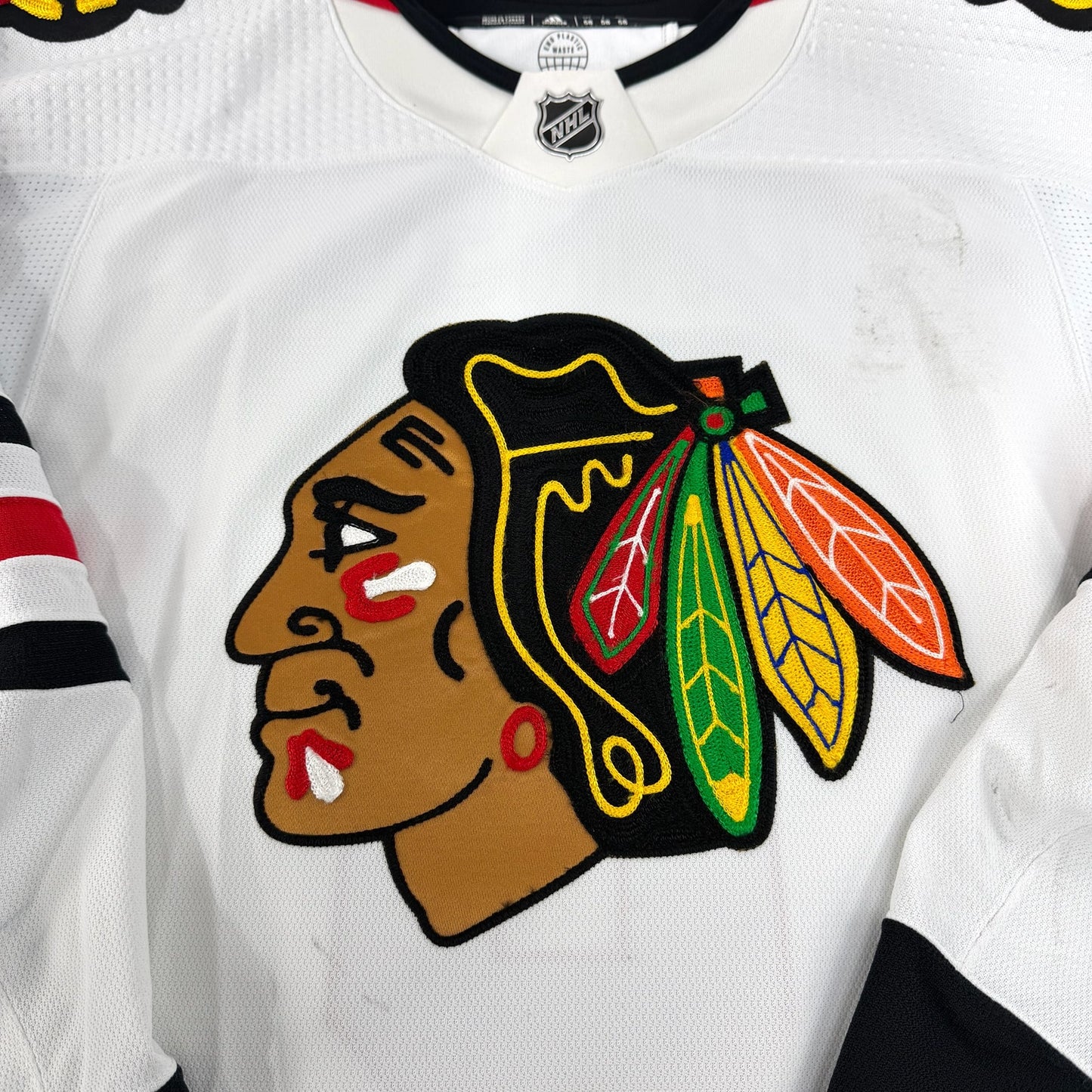Jack Johnson #8 Away Chicago Blackhawks Game Worn Jersey 2022-2023, Set 2 | Size 58 | 3996-25515