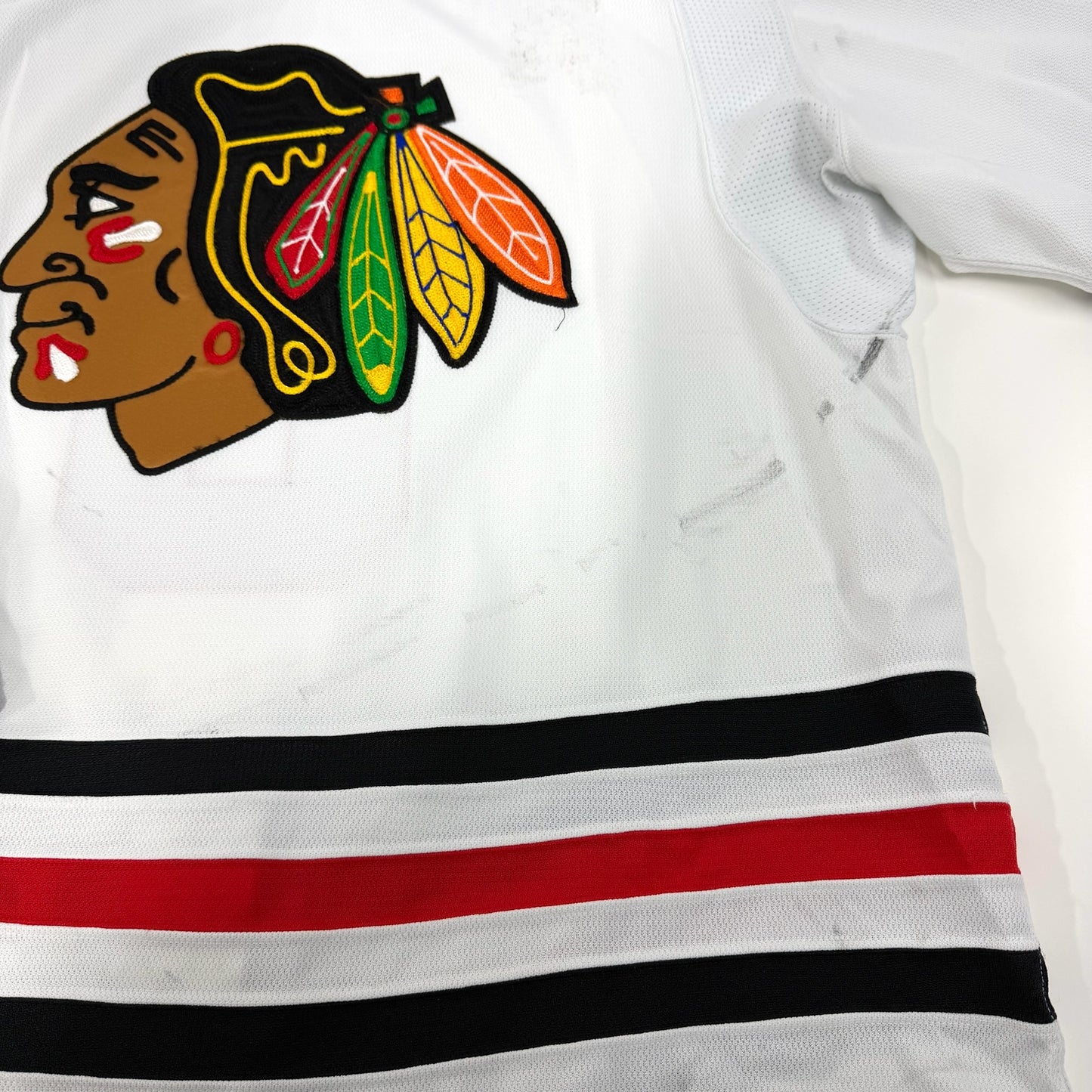 Jack Johnson #8 Away Chicago Blackhawks Game Worn Jersey 2022-2023, Set 2 | Size 58 | 3996-25515