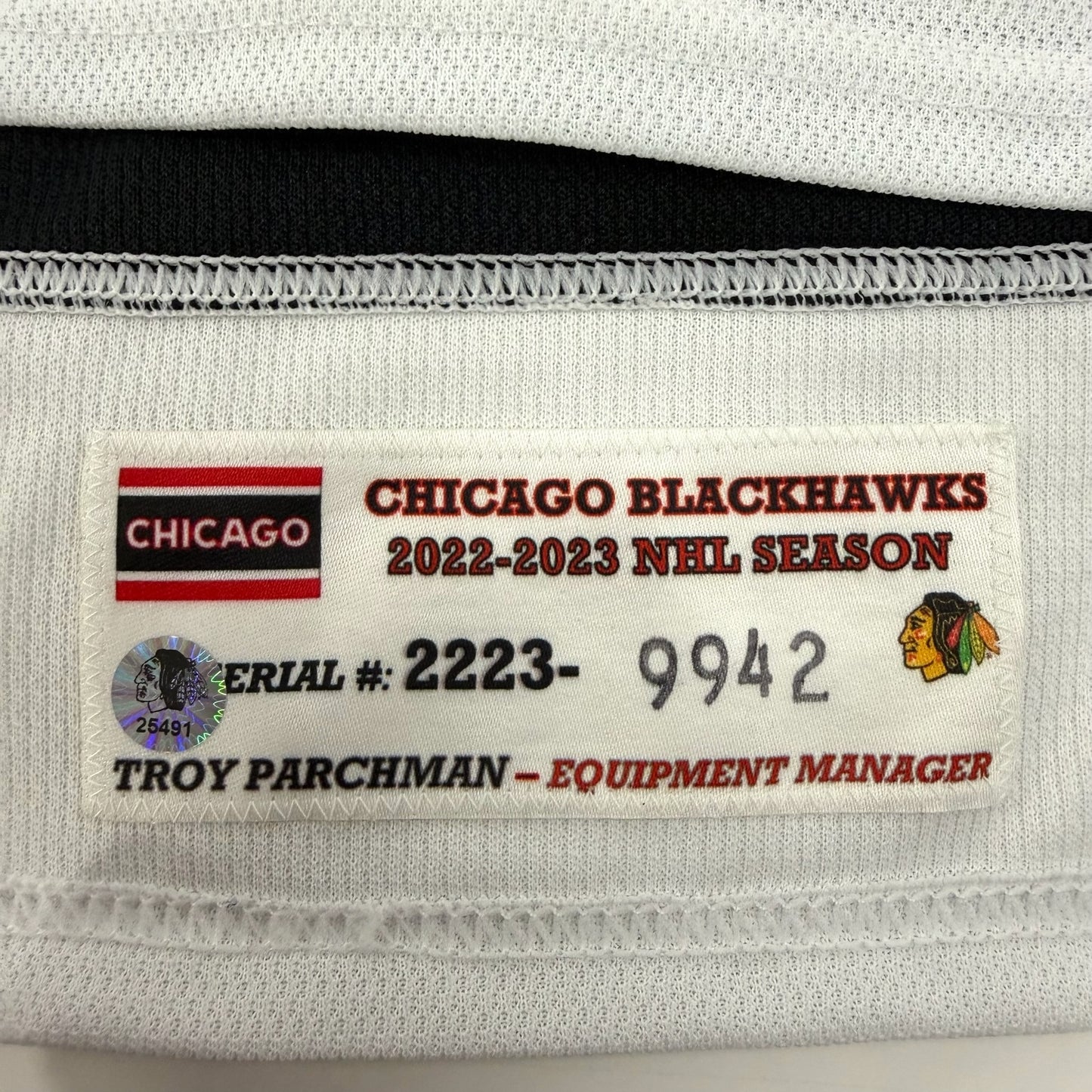 Jack Johnson #8 Home Chicago Blackhawks Game Worn Jersey 2022-2023, Set 2 | Size 58 | 9942-25491