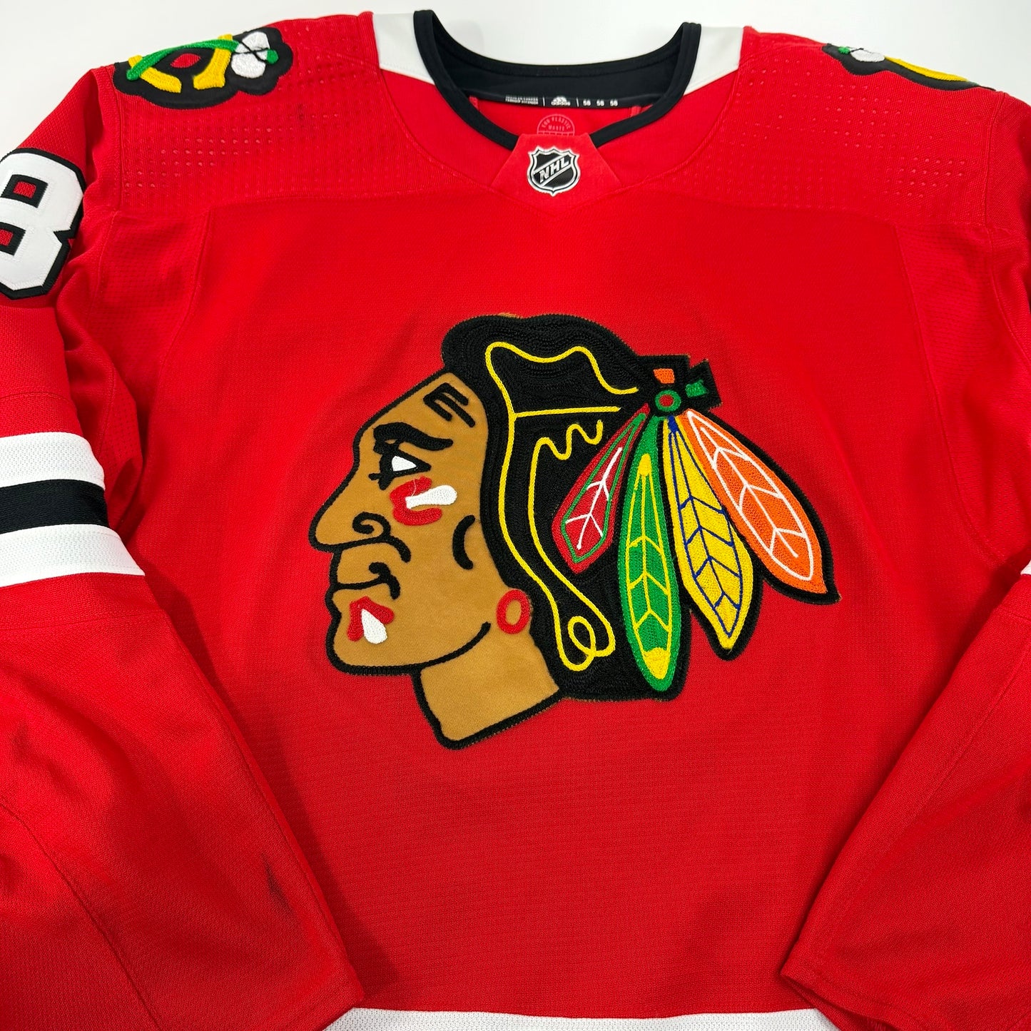 Jack Johnson #8 Home Chicago Blackhawks Game Worn Jersey 2022-2023, Set 1 | Size 58 | 9872-25490