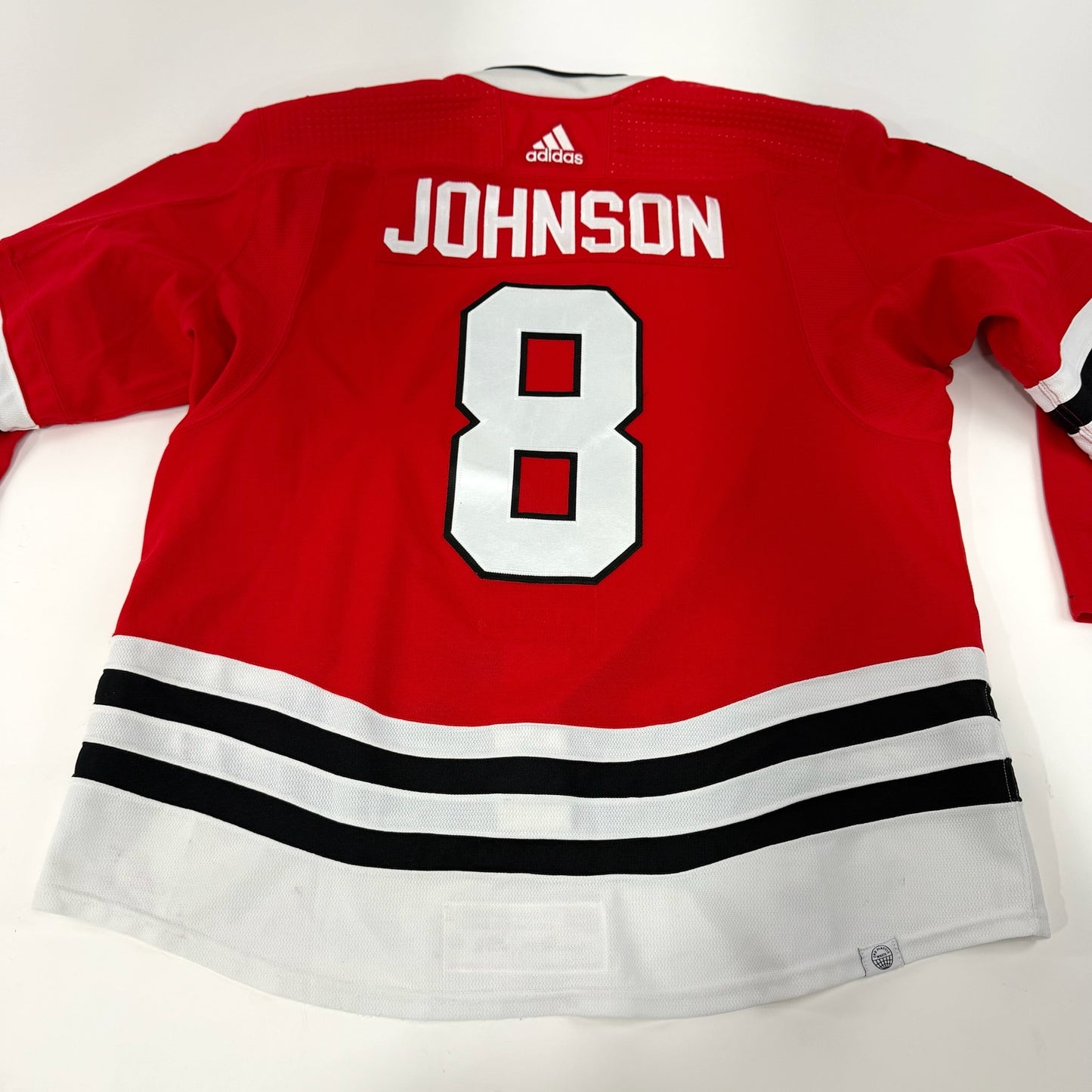 Jack Johnson #8 Home Chicago Blackhawks Game Worn Jersey 2022-2023, Set 1 | Size 58 | 9872-25490