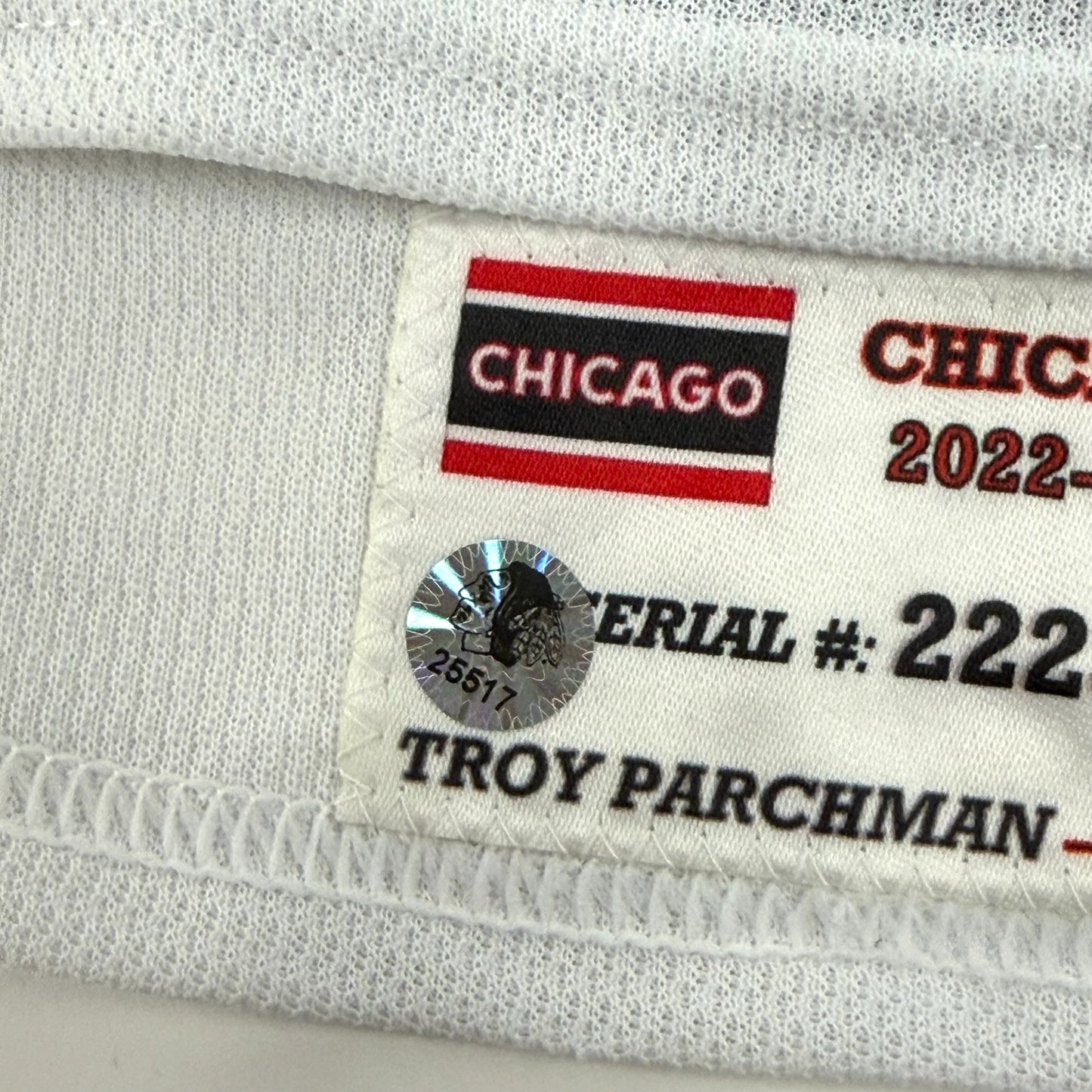 Taylor Raddysh #11 Away Chicago Blackhawks Game Worn Jersey 2022-2023, Set 1 | Size 56 | 4098-25517