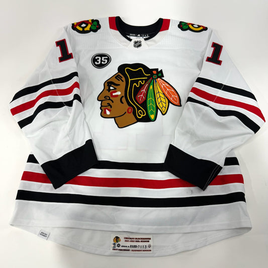 Taylor Raddysh #11 Away Chicago Blackhawks Game Worn Jersey 2021-2022, Set 1 | Size 56 | 7033-25544