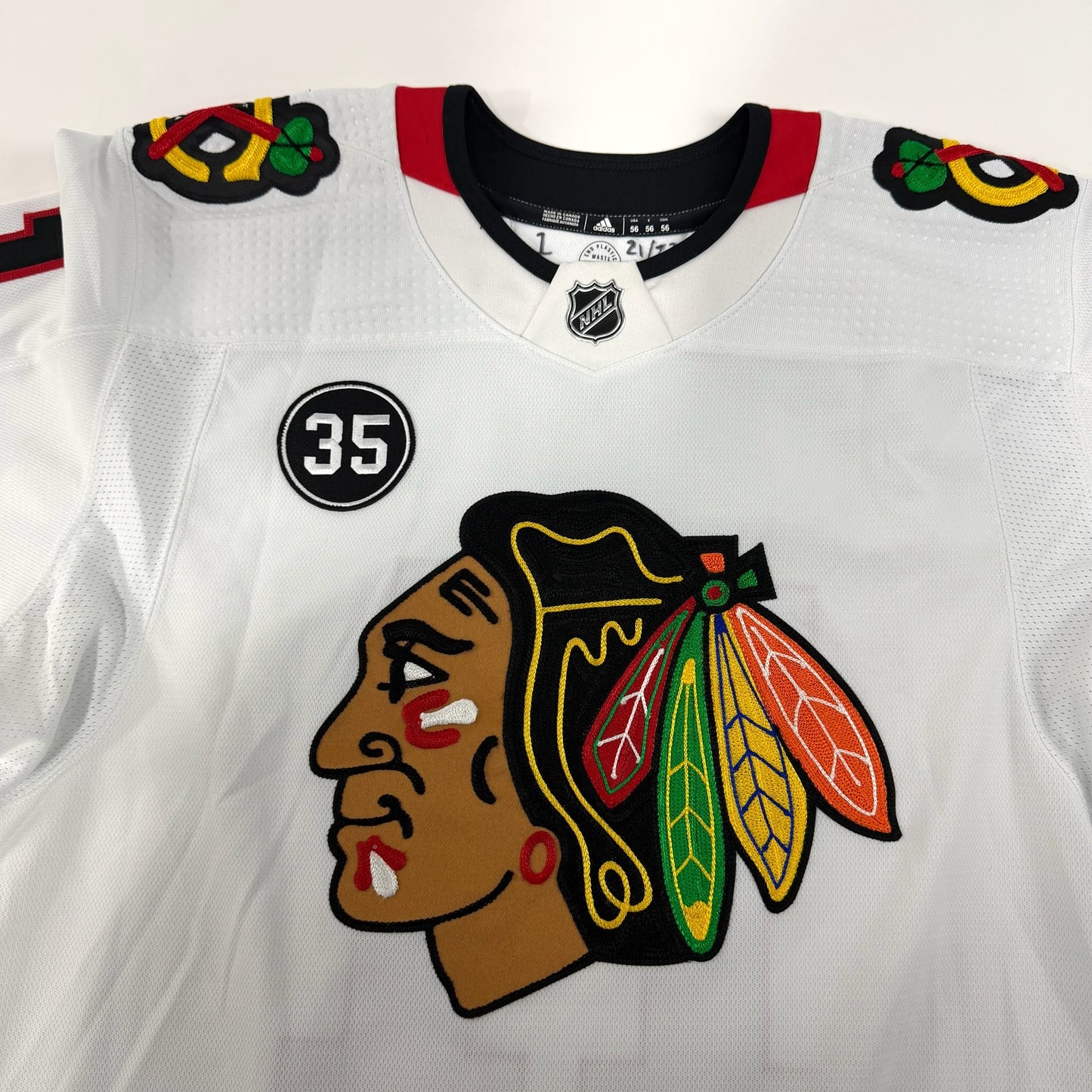 Taylor Raddysh #11 Away Chicago Blackhawks Game Worn Jersey 2021-2022, Set 1 | Size 56 | 7033-25544