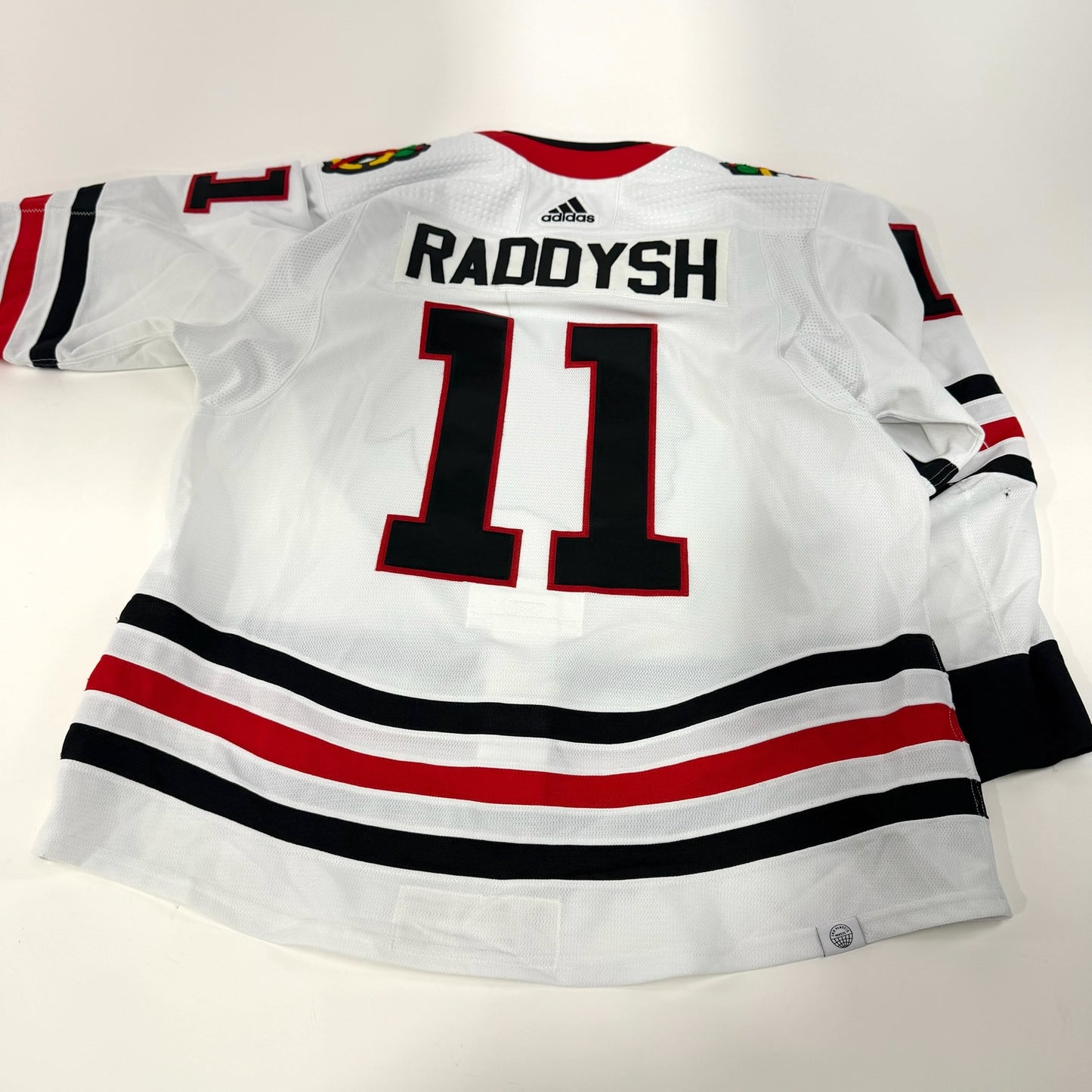Taylor Raddysh #11 Away Chicago Blackhawks Game Worn Jersey 2021-2022, Set 1 | Size 56 | 7033-25544