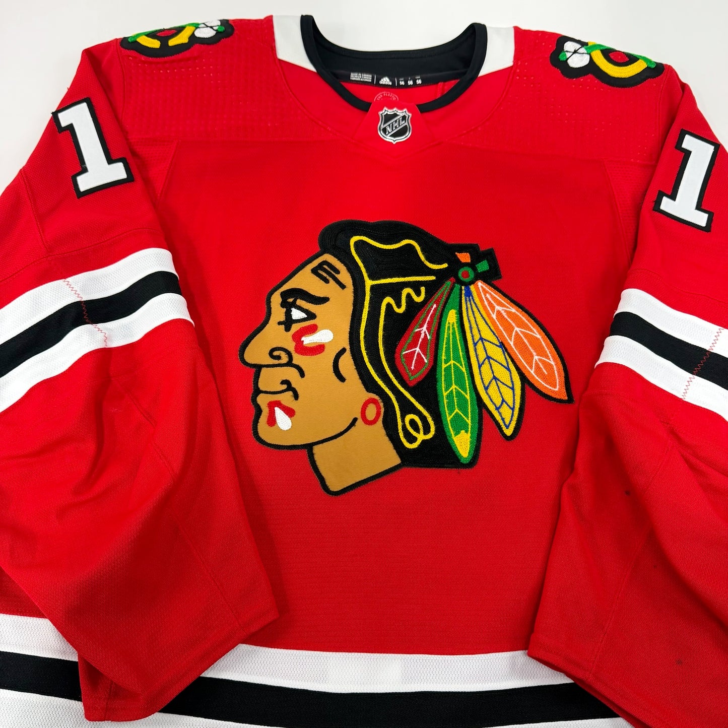 Taylor Raddysh #11 Home Chicago Blackhawks Game Worn Jersey 2022-2023, Set 2 | Size 56 | 6361-25483