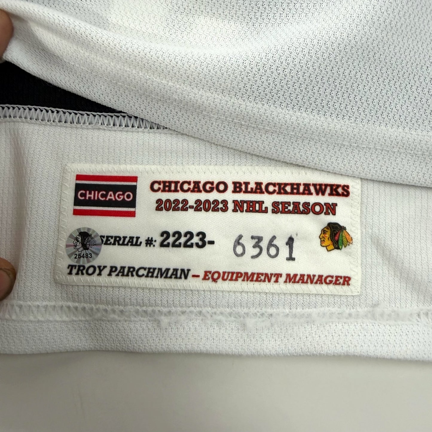 Taylor Raddysh #11 Home Chicago Blackhawks Game Worn Jersey 2022-2023, Set 2 | Size 56 | 6361-25483