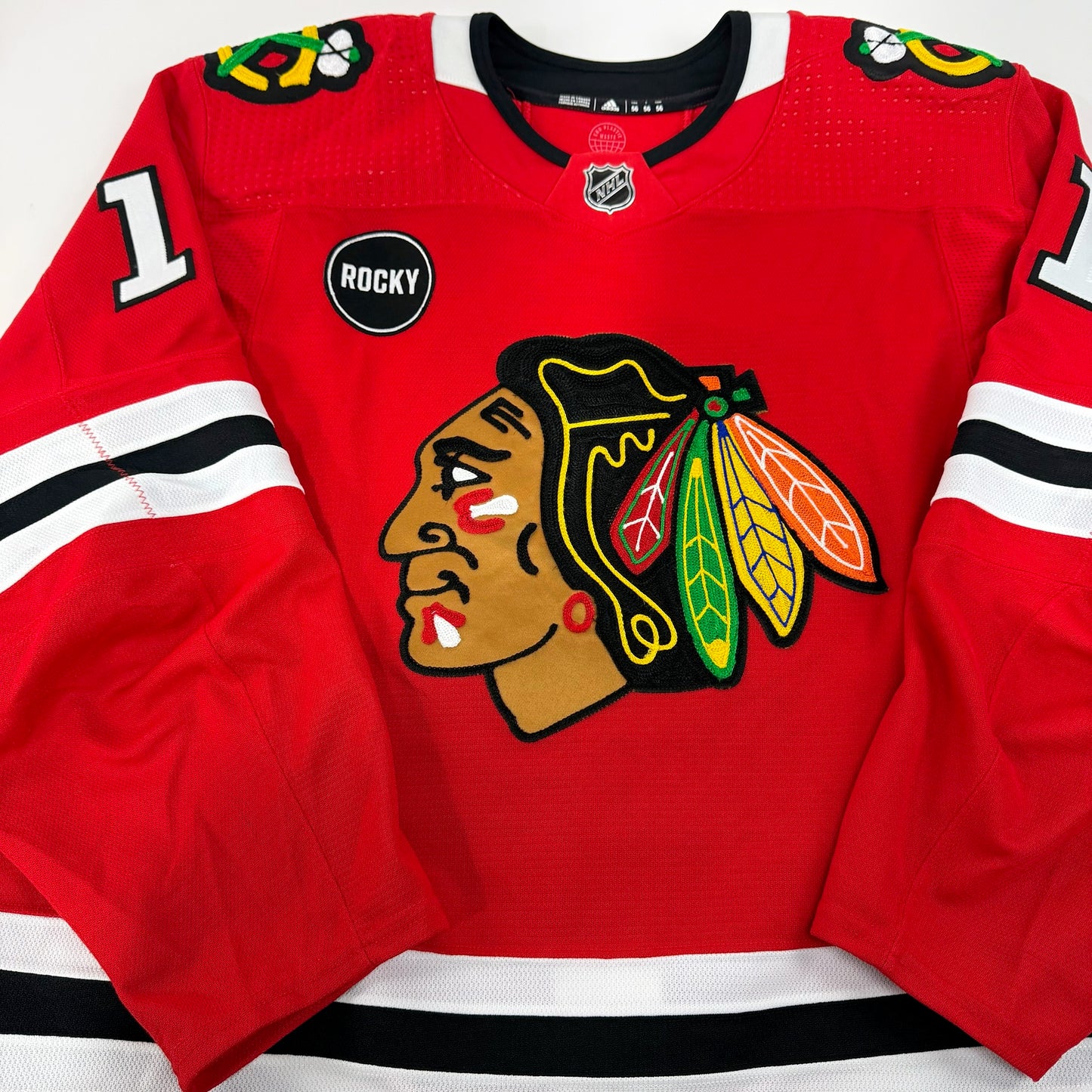 Taylor Raddysh #11 Home Chicago Blackhawks Game Worn Jersey 2023-2024, Set 2 | Size 56 | 6124-25571