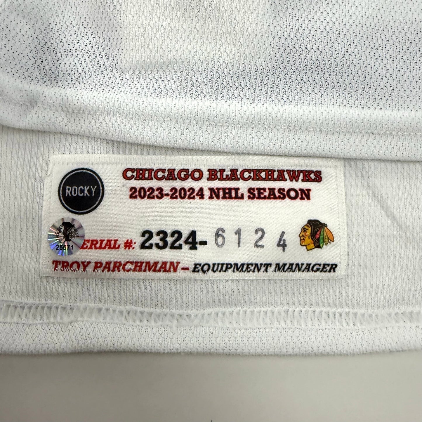 Taylor Raddysh #11 Home Chicago Blackhawks Game Worn Jersey 2023-2024, Set 2 | Size 56 | 6124-25571